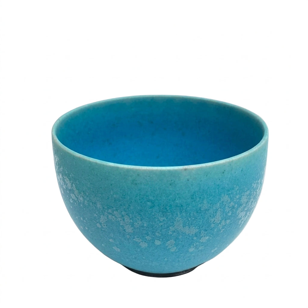 岩華窯　碧結晶釉　Tea bowl