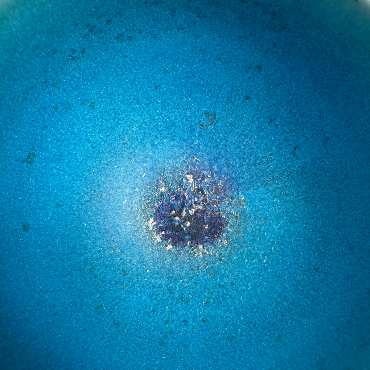 Blue crystal glaze tea bowl